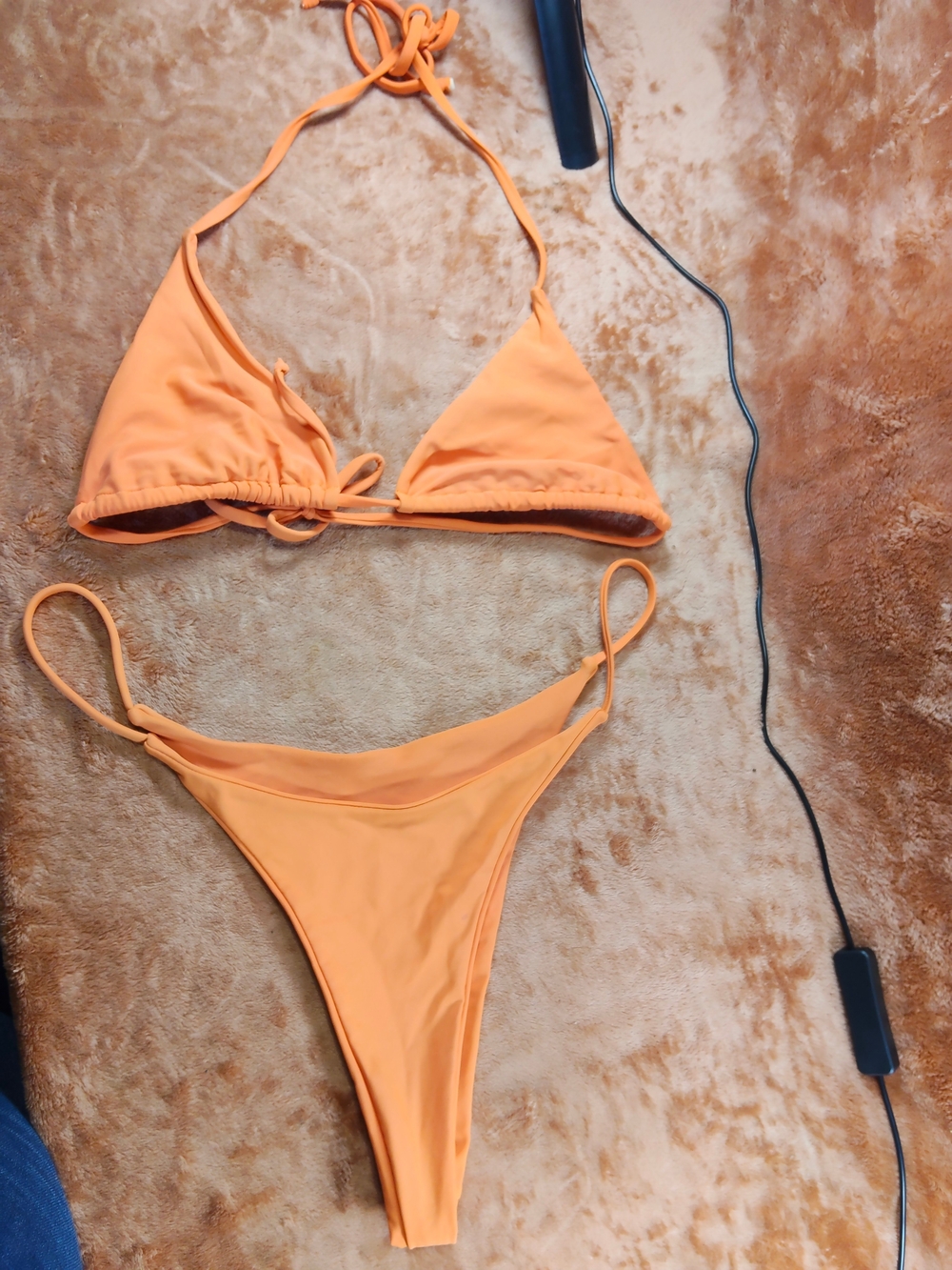 Collection B Bright Orange Bikini Bottoms